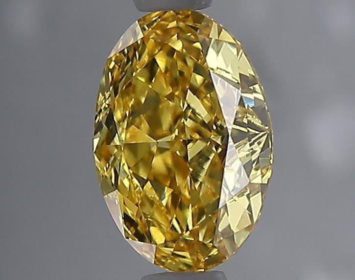 1.09 Ct. Fancy Vivid Yellow Yellow Oval Lab Grown Diamond