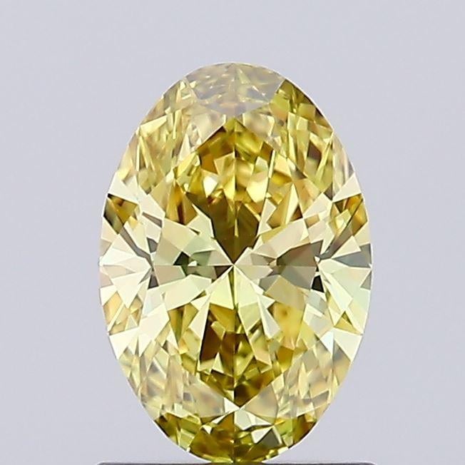 0.83 Ct. Fancy Yellow Oval Lab Grown Diamond