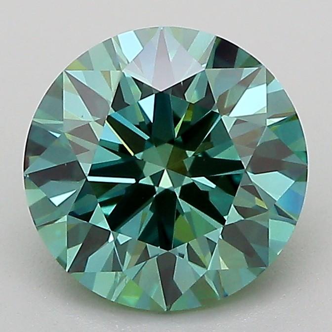 1.99 Ct. Fancy Vivid Green Round Lab Grown Diamond