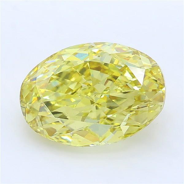 4.79 Ct. Fancy Intense Yellow Oval Lab Grown Diamond