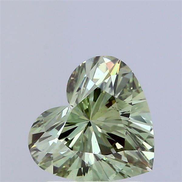 1.51 Ct. Fancy Vivid Green Heart Lab Grown Diamond
