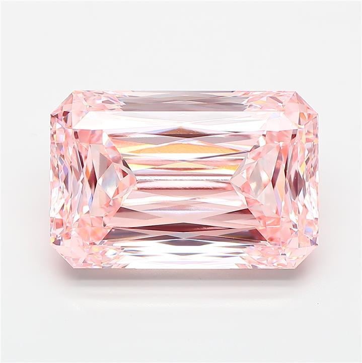 10.01 Ct. Fancy Intense Pink Radiant Lab Grown Diamond