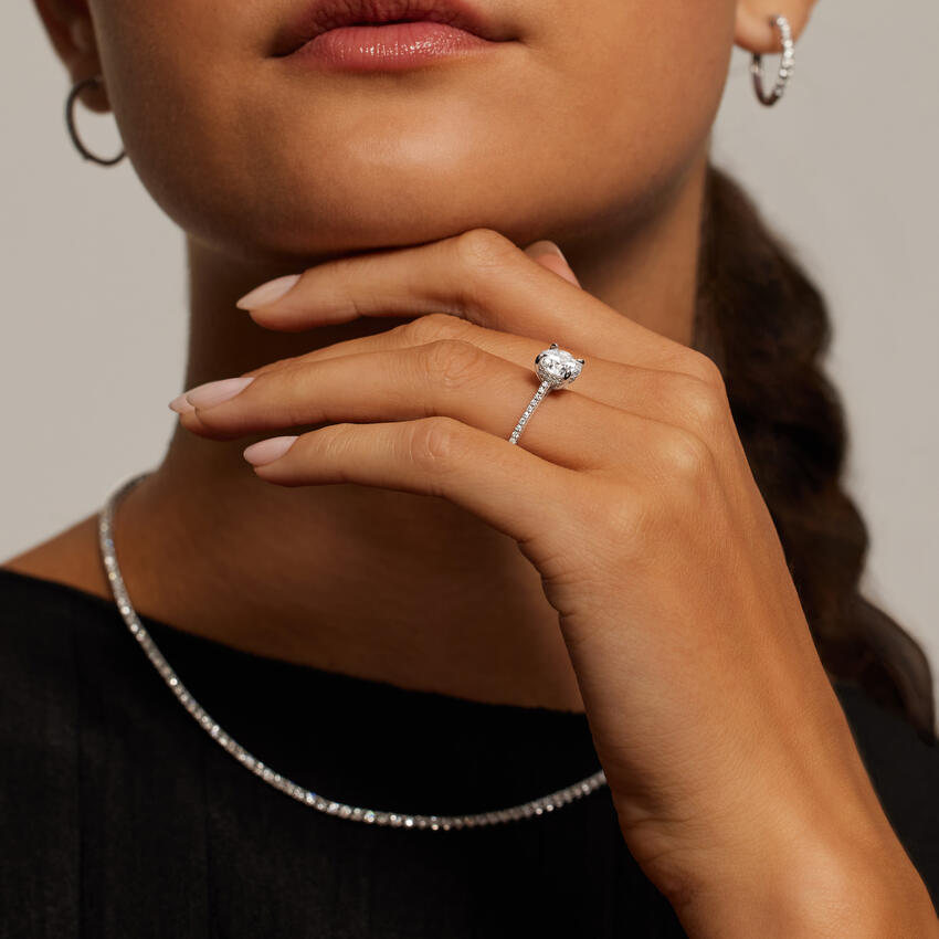 18K White Gold Luxe Lissome Diamond Ring (1/5 ct. tw.)