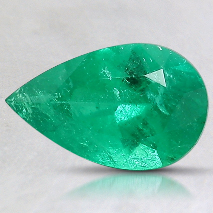 9.7x6mm Premium Pear Colombian Emerald