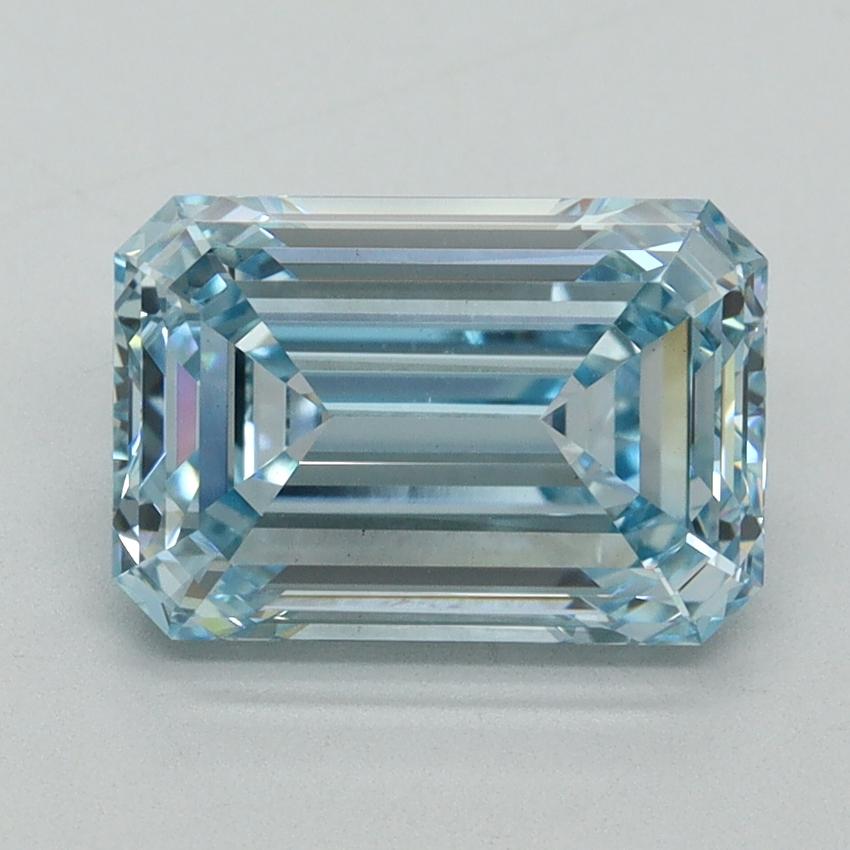 2.92 Ct. Fancy Intense Blue Emerald Lab Grown Diamond