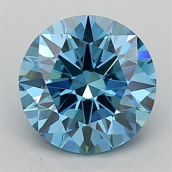 1.51 Ct. Fancy Vivid Blue Round Lab Grown Diamond