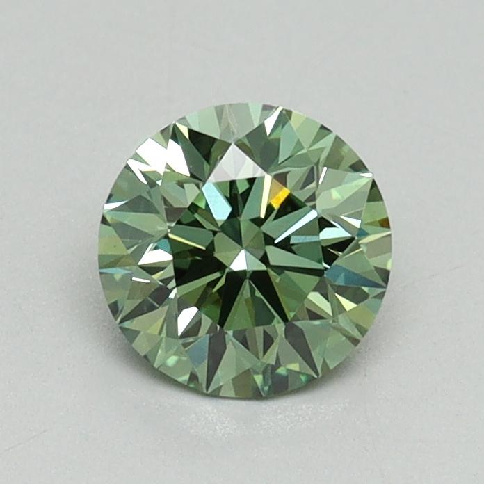 0.72 Ct. Fancy Vivid Green Round Lab Grown Diamond