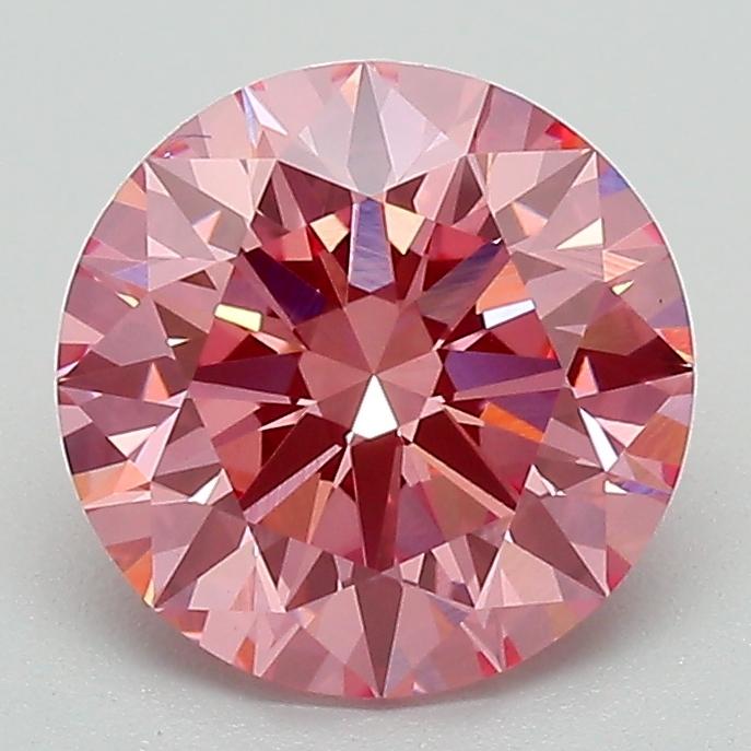 2.09 Ct. Fancy Vivid Pink Round Lab Grown Diamond