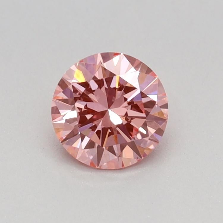 0.39 Ct. Fancy Vivid Pink Round Lab Grown Diamond