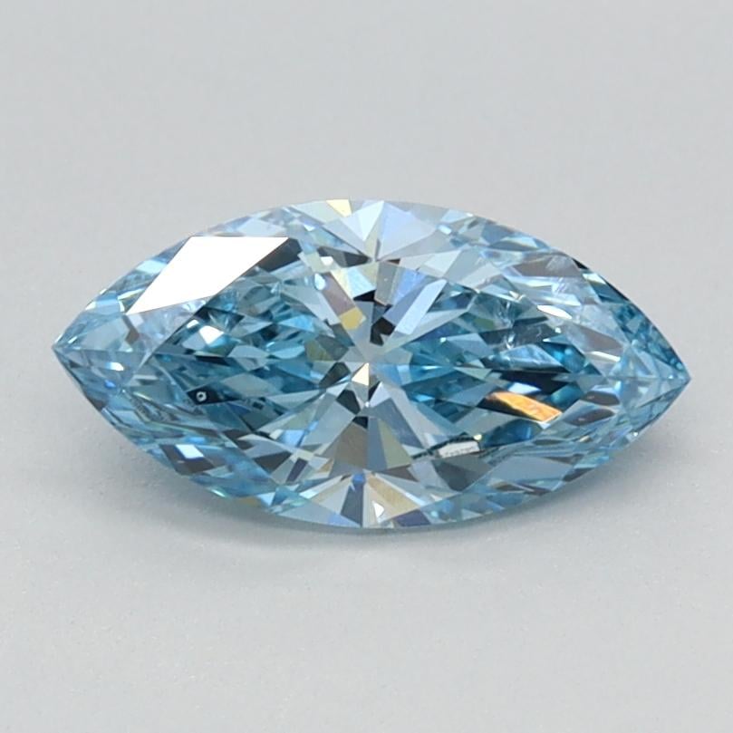 0.70 Ct. Fancy Vivid Blue Marquise Lab Grown Diamond