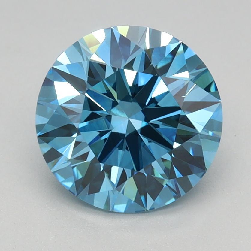 1.52 Ct. Fancy Vivid Blue Round Lab Grown Diamond