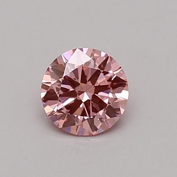 0.30 Ct. Fancy Vivid Pink Round Lab Grown Diamond