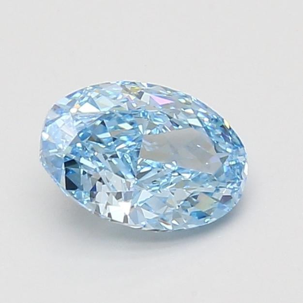 1.07 Ct. Fancy Vivid Blue Oval Lab Grown Diamond