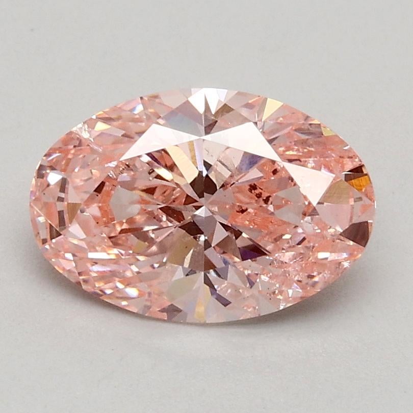 1.03 Ct. Fancy Intense Pink Oval Lab Grown Diamond