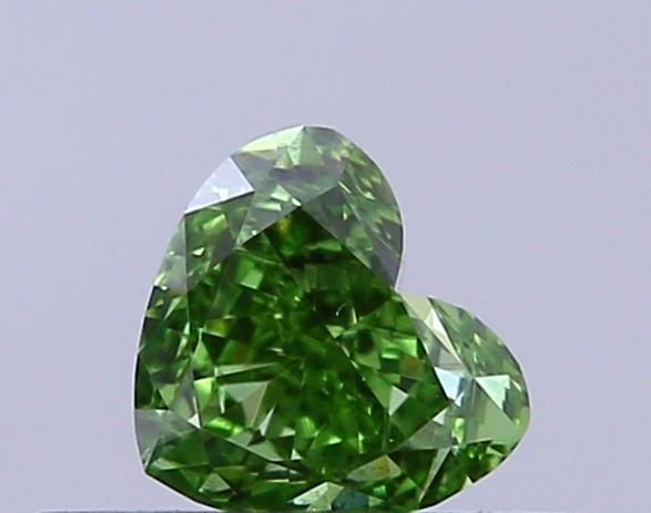 0.30 Ct. Fancy Vivid Green Heart Lab Grown Diamond