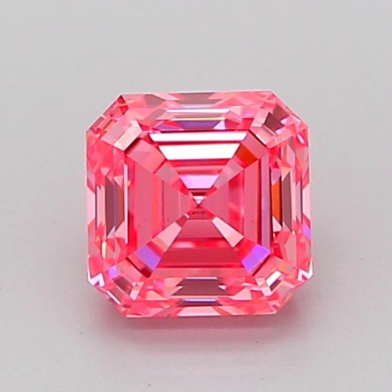 1.01 Ct. Fancy Vivid Pink Asscher Lab Grown Diamond