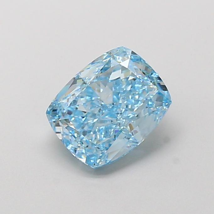 1.47 Ct. Fancy Vivid Blue Cushion Lab Grown Diamond