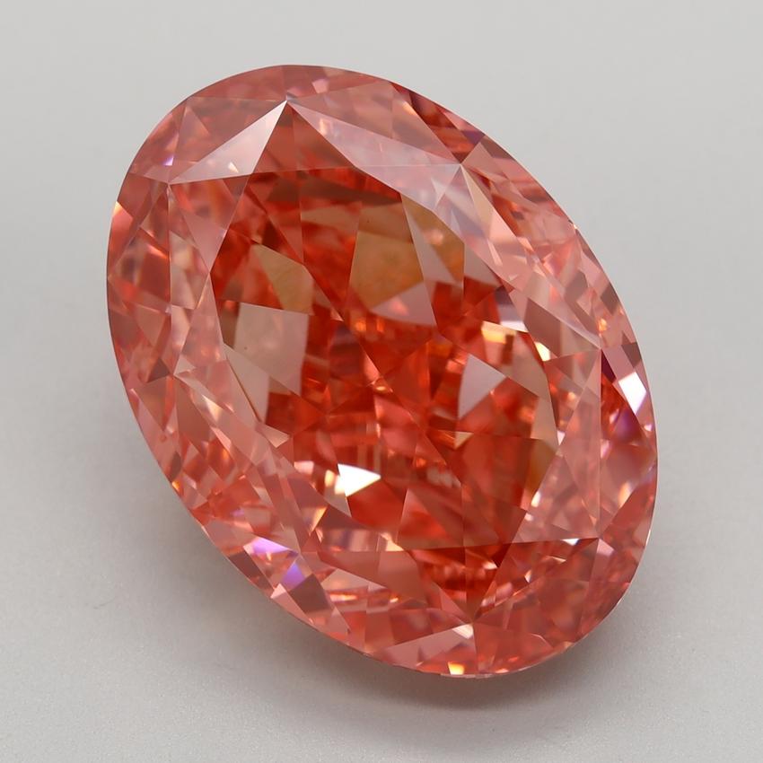 11.19 Ct. Fancy Vivid Pink Oval Lab Grown Diamond