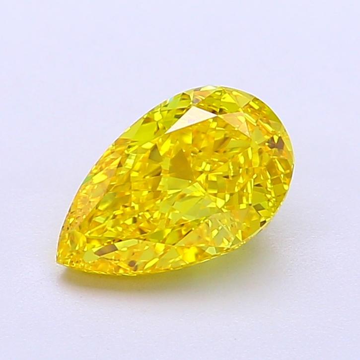 1.52 Ct. Fancy Vivid Yellow Pear Lab Grown Diamond
