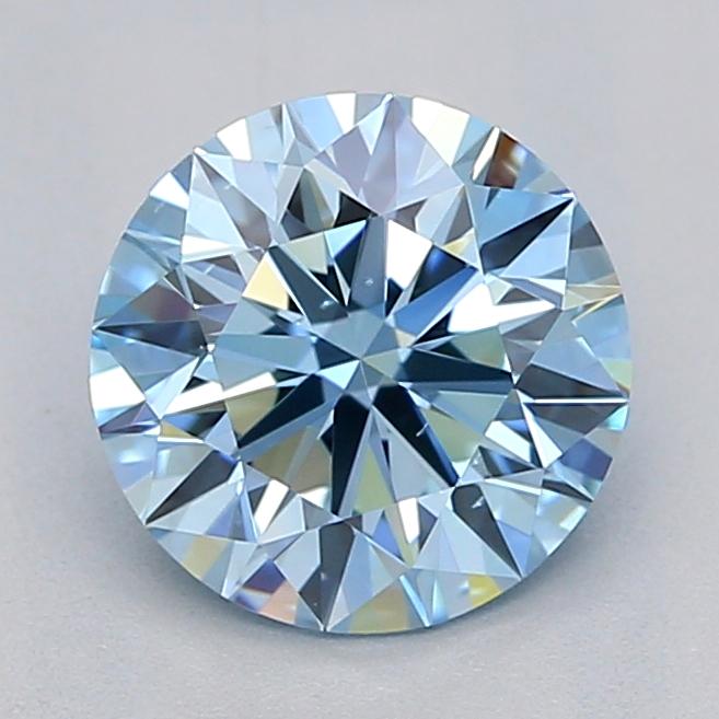 1.04 Ct. Fancy Vivid  Blue Round Lab Grown Diamond