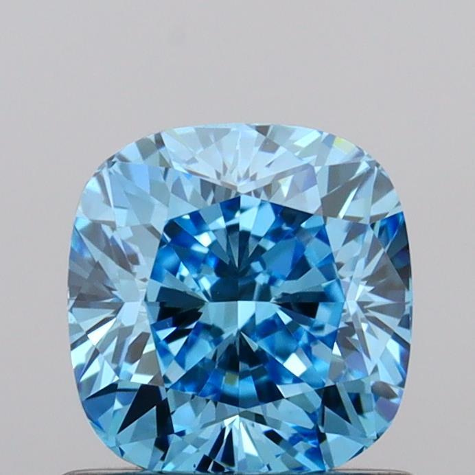 0.95 Ct. Fancy Vivid Blue Cushion Lab Grown Diamond