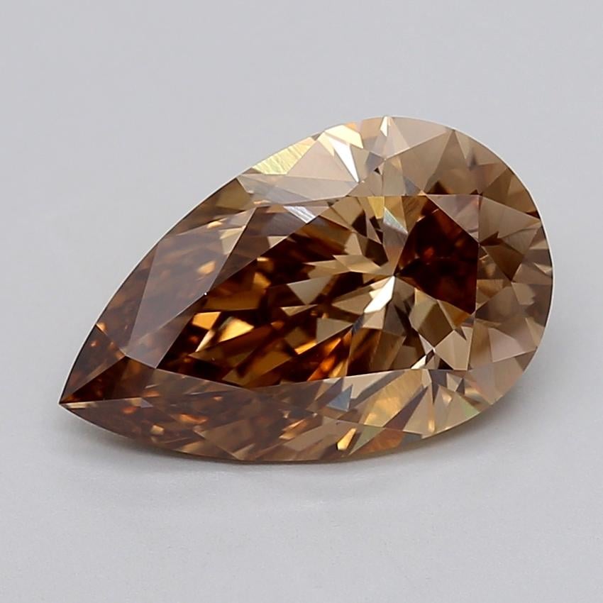 4.03 Ct. Fancy Light  Brown Pear Lab Grown Diamond