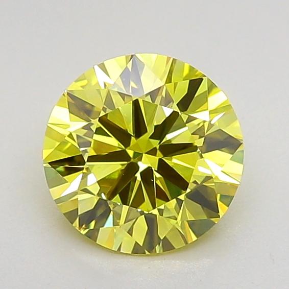 1.10 Ct. Fancy Vivid Yellow Round Lab Grown Diamond