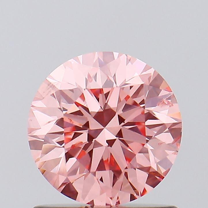 0.92 Ct. Fancy Vivid Pink Round Lab Grown Diamond