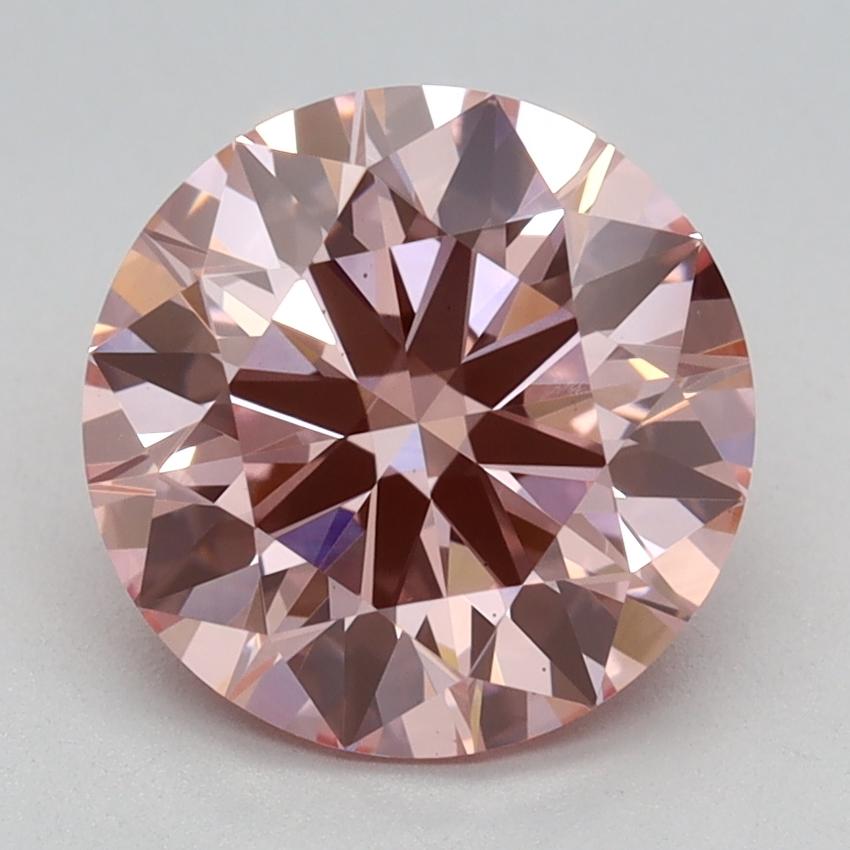 2.15 Ct. Fancy Vivid Pink Round Lab Grown Diamond