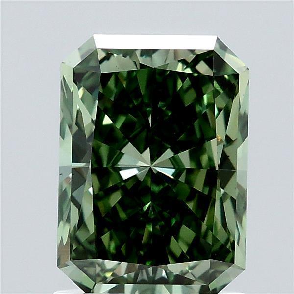 1.55 Ct. Fancy Vivid Green Radiant Lab Grown Diamond