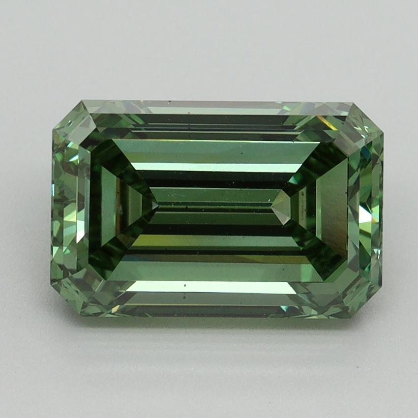 3.23 Ct. Fancy Vivid Green Emerald Lab Grown Diamond