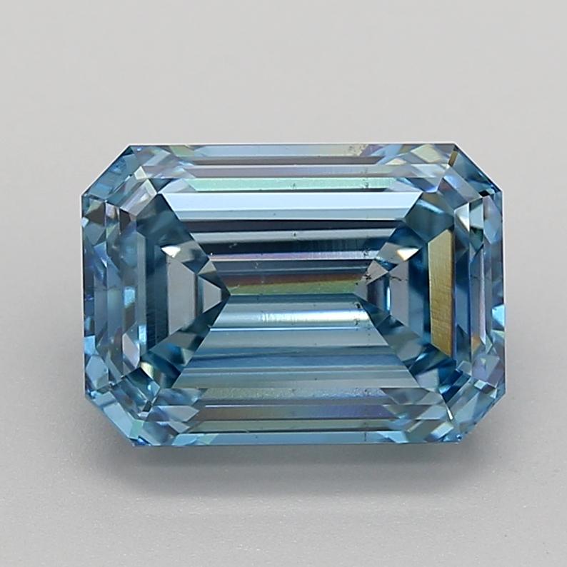 4.44 Ct. Fancy Vivid  Blue Emerald Lab Grown Diamond