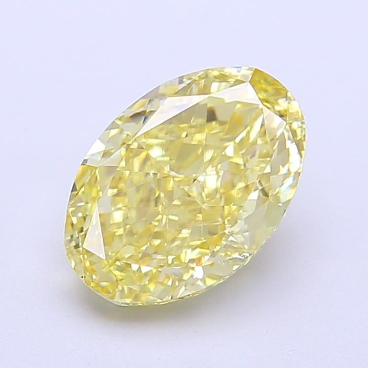 2.05 Ct. Fancy Intense  Yellow Oval Lab Grown Diamond