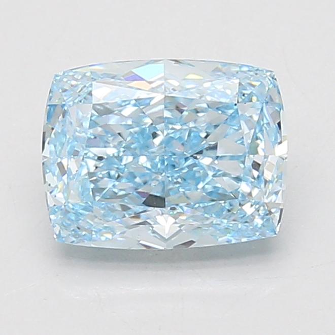 2.09 Ct. Fancy Vivid Blue Cushion Lab Grown Diamond