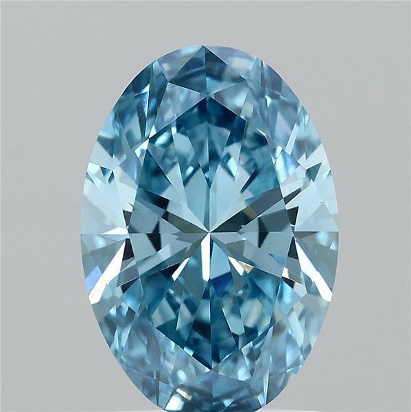1.50 Ct. Fancy Vivid Blue Oval Lab Grown Diamond