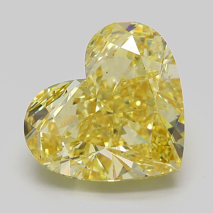 11.11 Ct. Fancy Intense Yellow Heart Lab Grown Diamond