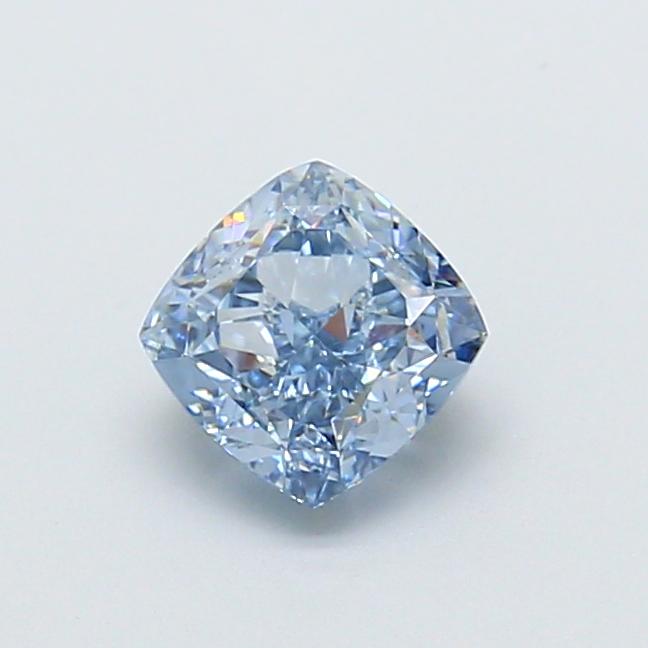 1.07 Ct. Fancy Vivid  Blue Cushion Lab Grown Diamond
