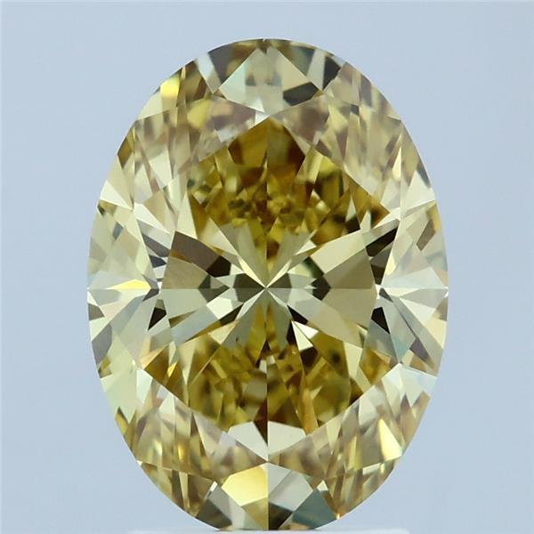 2.43 Ct. Fancy Intense Yellow Oval Lab Grown Diamond