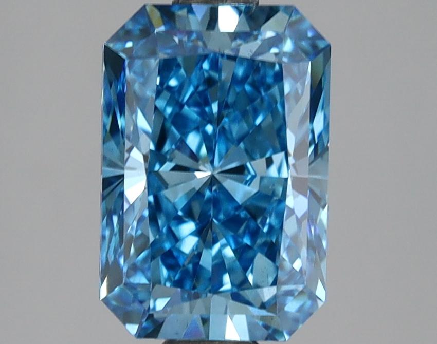 2.51 Ct. Fancy Vivid Blue Radiant Lab Grown Diamond