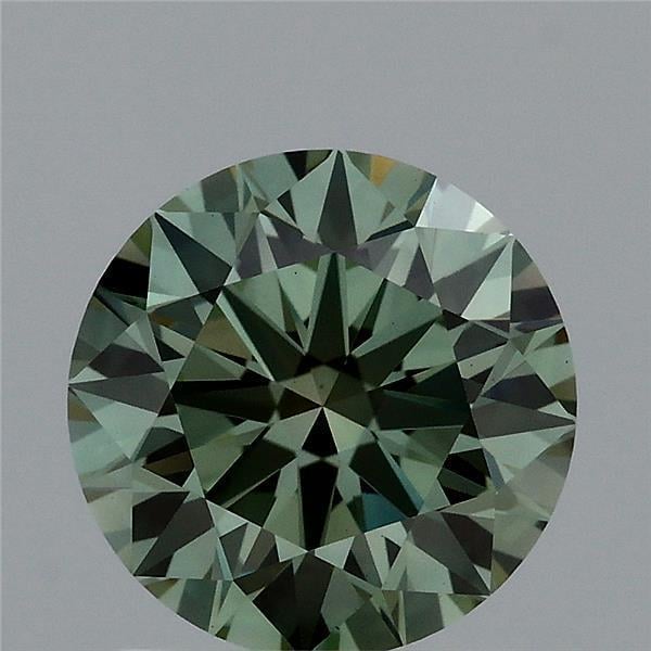 1.51 Ct. Fancy Vivid  Green Round Lab Grown Diamond