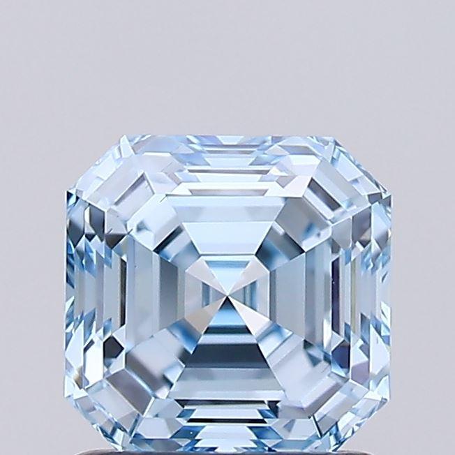 1.14 Ct. Fancy Vivid Blue Asscher Lab Grown Diamond