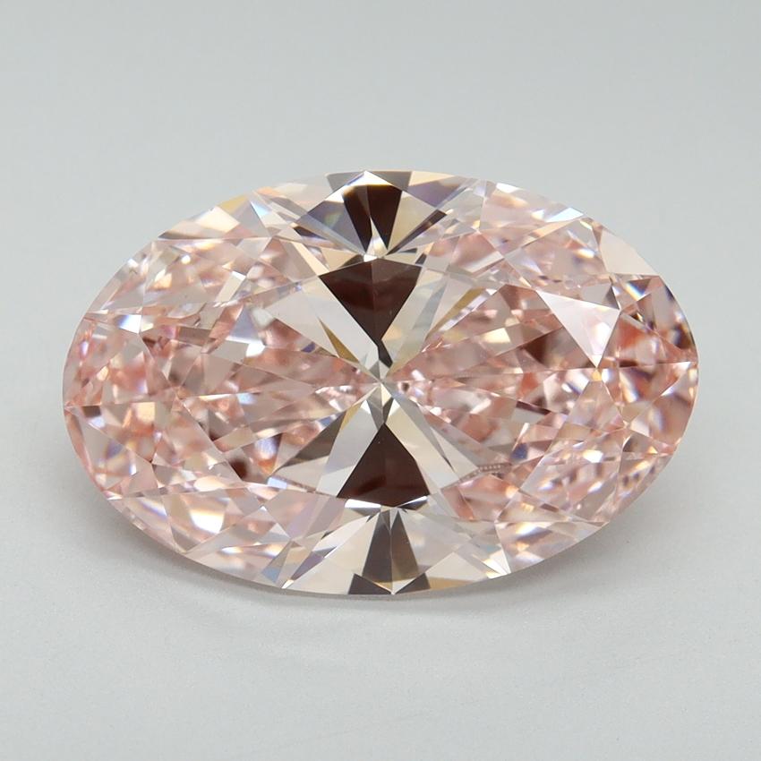 5.35 Ct. Fancy Vivid Pink Oval Lab Grown Diamond