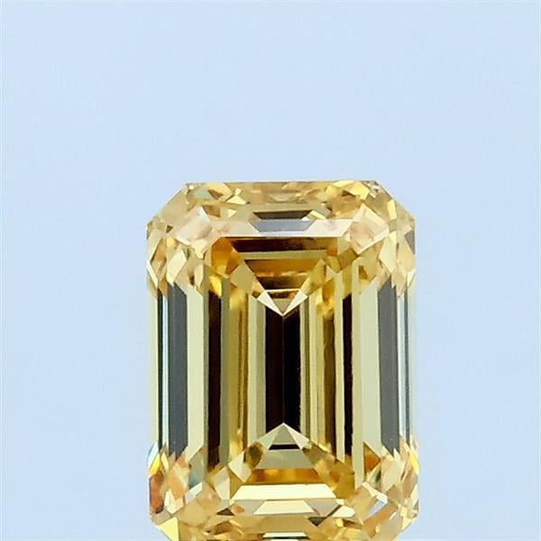 0.73 Ct. Fancy Intense Yellow Emerald Lab Grown Diamond