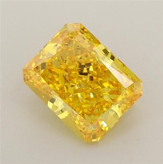 1.08 Ct. Fancy Vivid Yellow Radiant Lab Grown Diamond