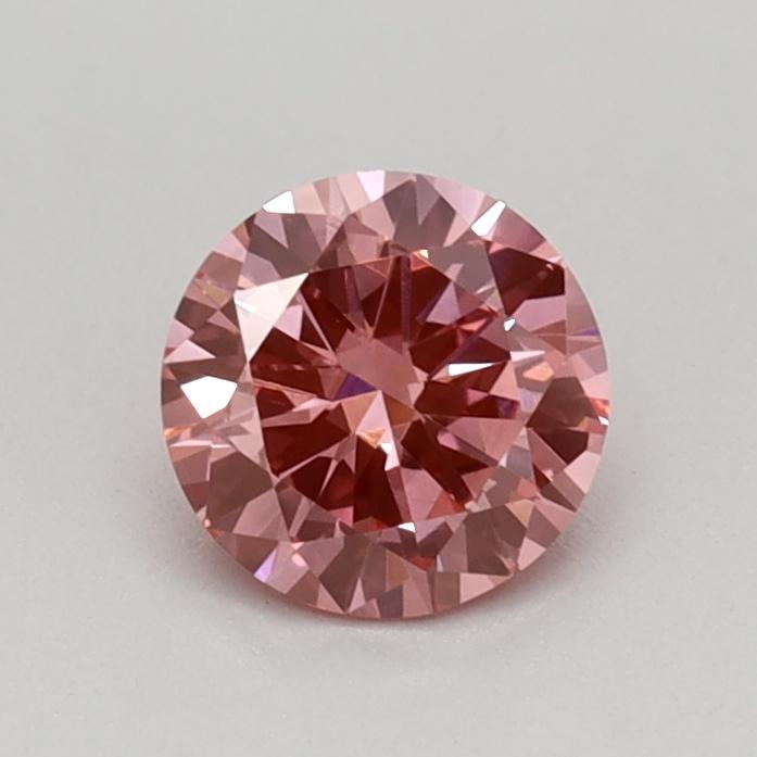 0.41 Ct. Fancy Vivid Pink Round Lab Grown Diamond