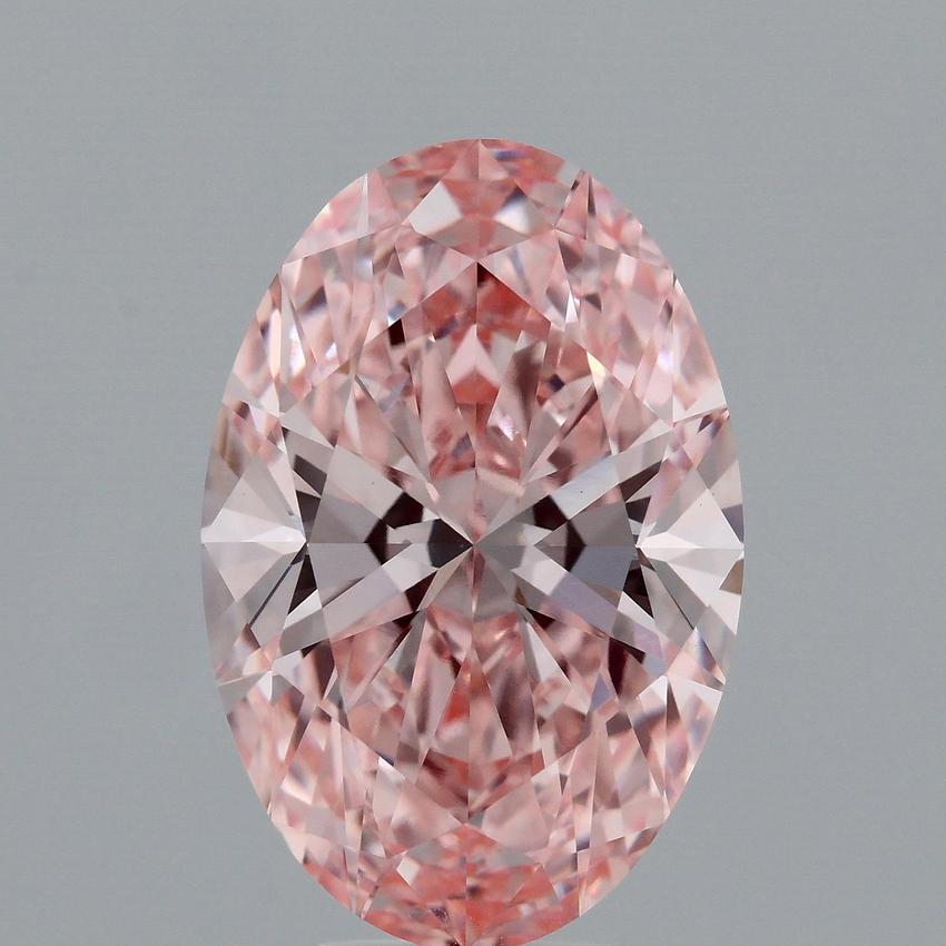 6.54 Ct. Fancy Vivid Pink Oval Lab Grown Diamond