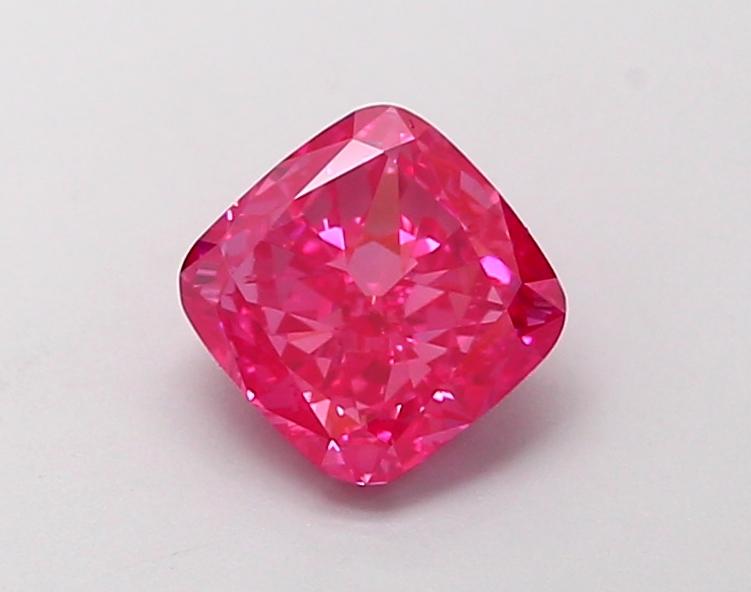 1.02 Ct. Fancy Vivid Pink Cushion Lab Grown Diamond