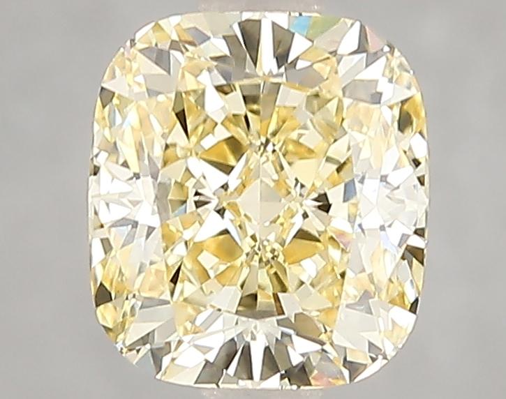 2.10 Ct. Fancy Intense Yellow Cushion Lab Grown Diamond
