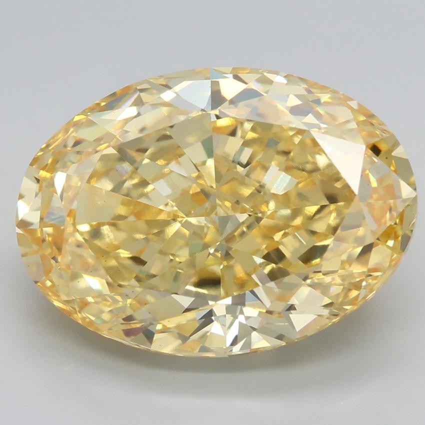 7.54 Ct. Fancy Vivid Yellow Oval Lab Grown Diamond