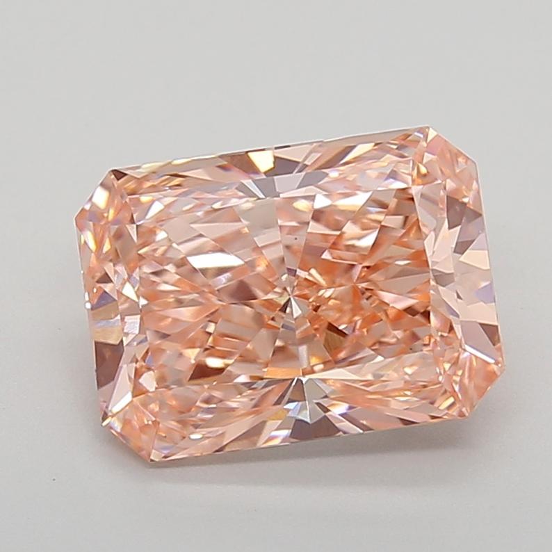 4.06 Ct. Fancy Vivid  Pink Radiant Lab Grown Diamond